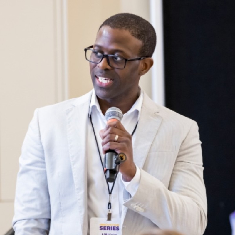 Brian Davis speaking at an event